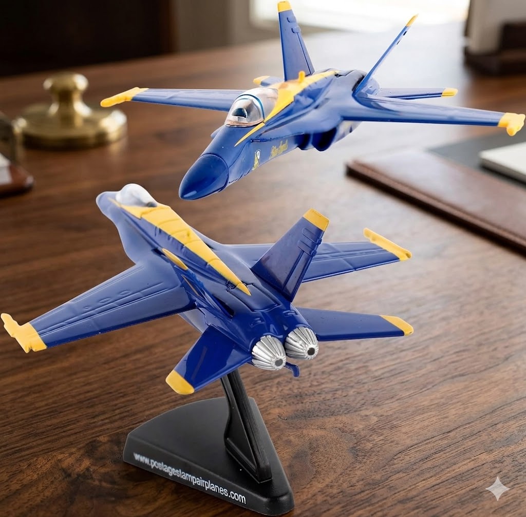 F/A-18C Hornet Blue Angels Die-Cast Aircraft Model – 1/150 Scale Display Jet