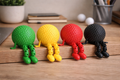 Funny Golf Ball Buddy Desk Decor | 3D Printed Golf Ball Figure with Dangly Legs