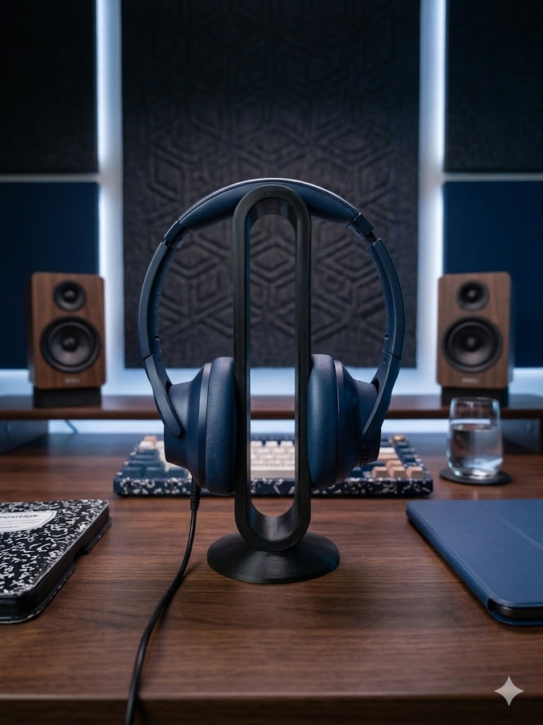 Minimalist Headphone Stand | 3D Printed Gaming Headset Holder | Desk Headphone Display