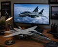 F-14 Tomcat Die-Cast Aircraft Model – 1/100 Scale US Navy Fighter Jet Display Plane