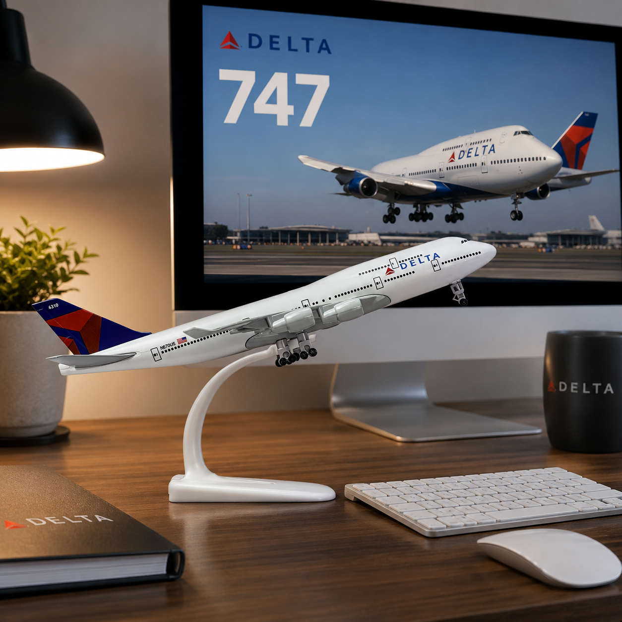 Delta Boeing 747 Die-Cast Aircraft Model – 1/300 Scale Display Plane