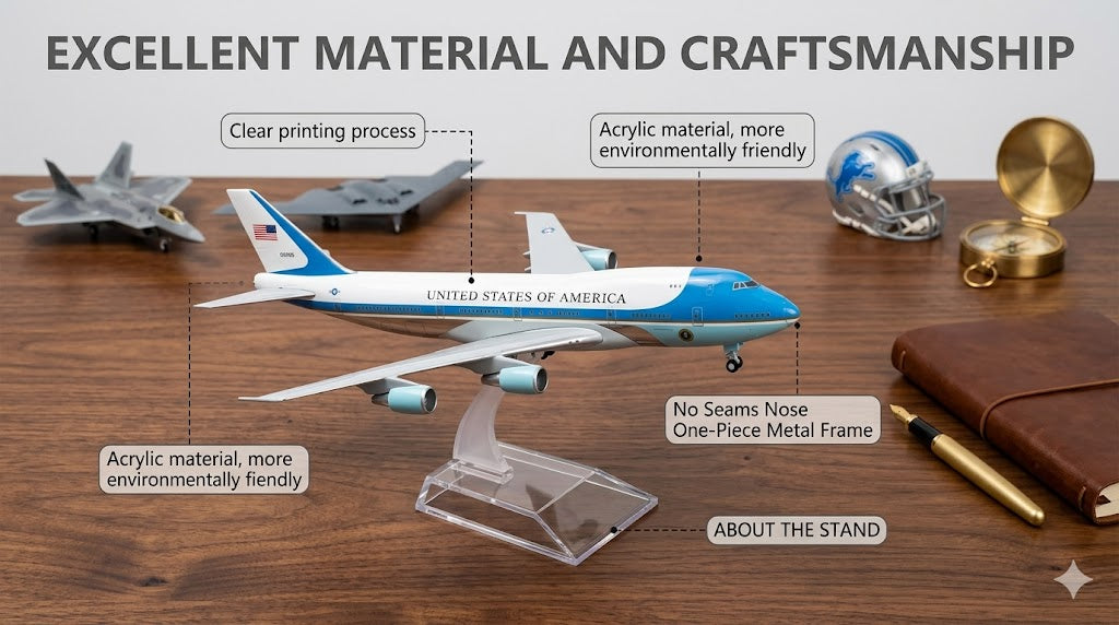 Air Force One VC-25A Die-Cast Aircraft Model – 1:400 Scale Boeing 747 Display Plane