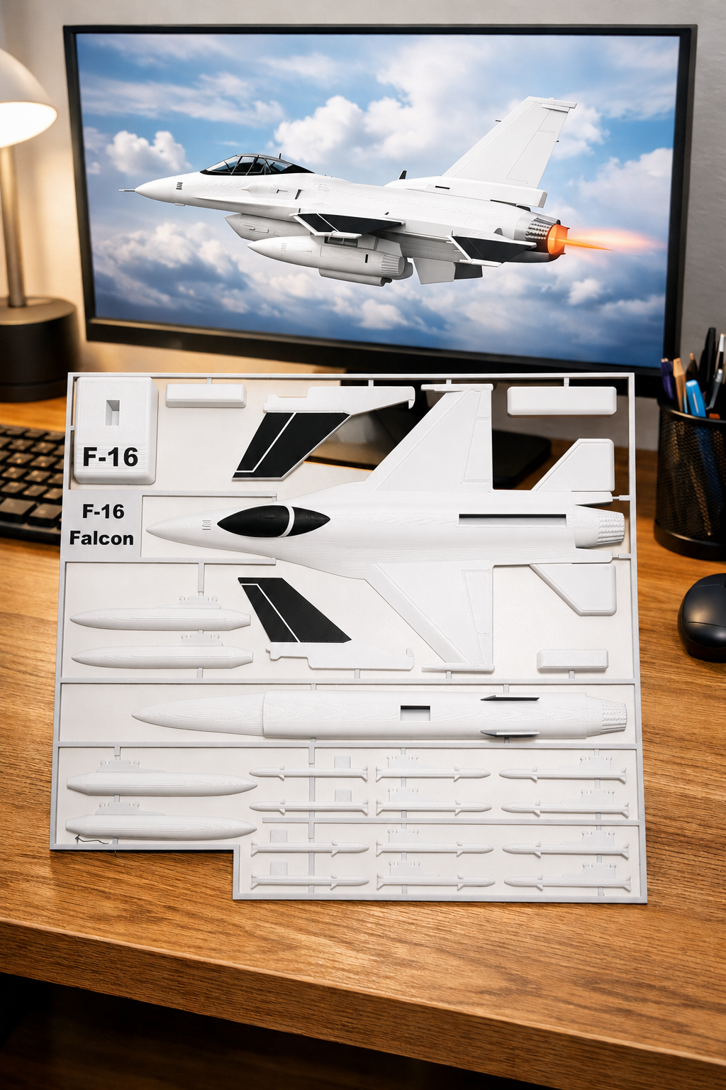 F-16 Falcon 3D Printed Model Kit F-16 Falcon 3D Printed Model Kit – Fighter Jet DIY Build – Military Aircraft Display – Aviation Desk Decor