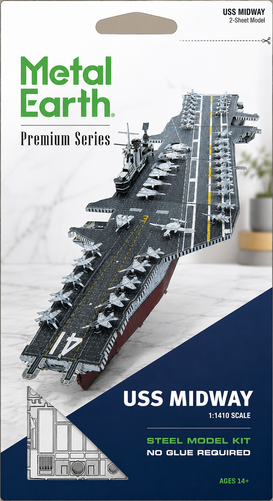 USS Midway Aircraft Carrier 3D Metal Model Kit – Premium Series