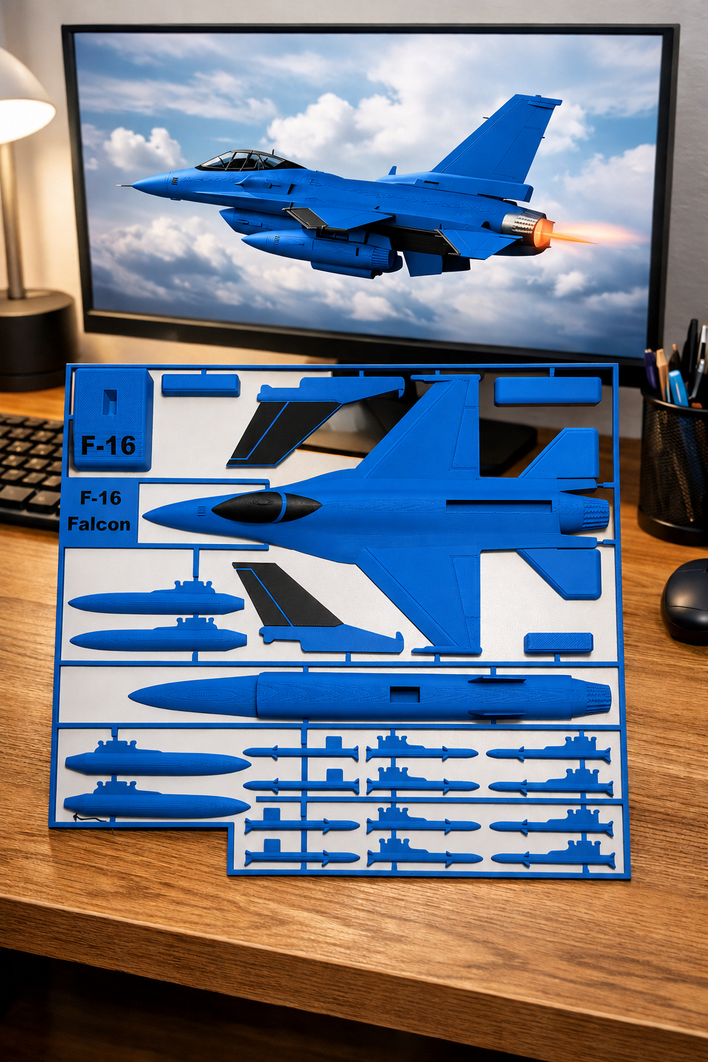F-16 Falcon 3D Printed Model Kit F-16 Falcon 3D Printed Model Kit – Fighter Jet DIY Build – Military Aircraft Display – Aviation Desk Decor