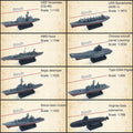 8-Piece Military Warship 3D Puzzle Model Kit Set – Battleships, Carrier & Submarine