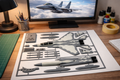 F-15 Eagle 3D Printed Aircraft Model Kit – White & Gray Fighter Jet Edition