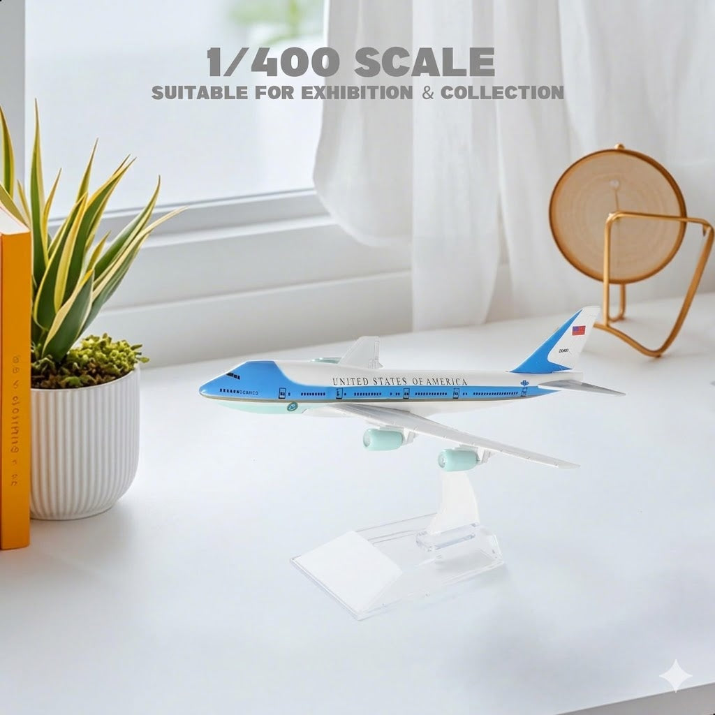 Air Force One VC-25A Die-Cast Aircraft Model – 1:400 Scale Boeing 747 Display Plane