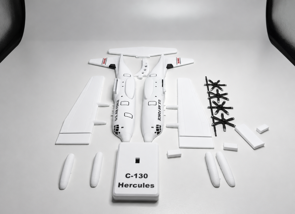 C-130J Hercules 3D Printed Aircraft Model Kit – Military Cargo Plane