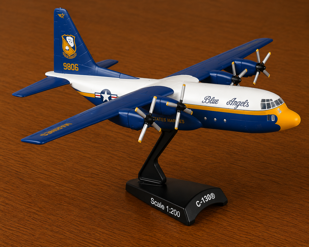 Fat Albert” C-130 Die-Cast Aircraft Model – 1:200 Scale Display Plane