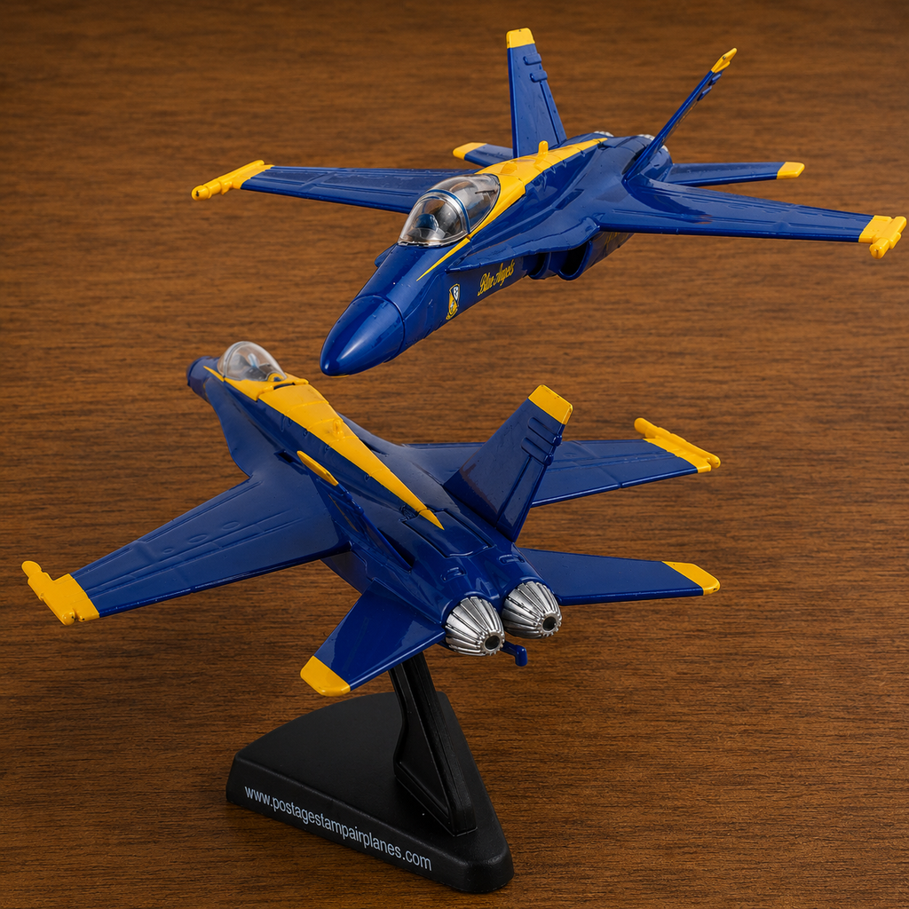 F/A-18C Hornet Blue Angels Die-Cast Aircraft Model – 1/150 Scale Display Jet
