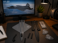 YF-23 Black Widow II 3D Printed Aircraft Display Model – Gray – Loose Piece – Desk Decor