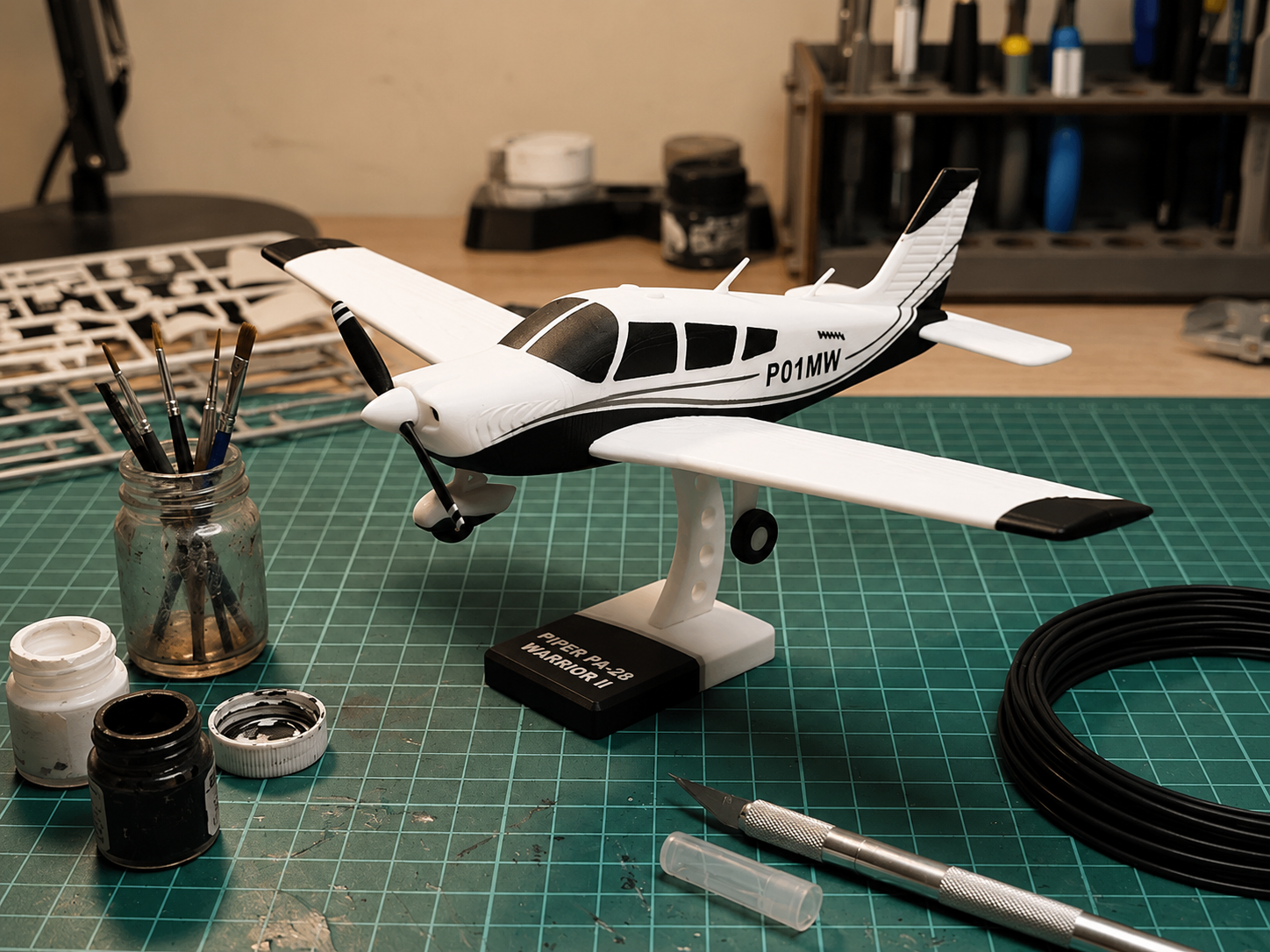 Piper PA-28 Warrior II 3D Printed Model Kit