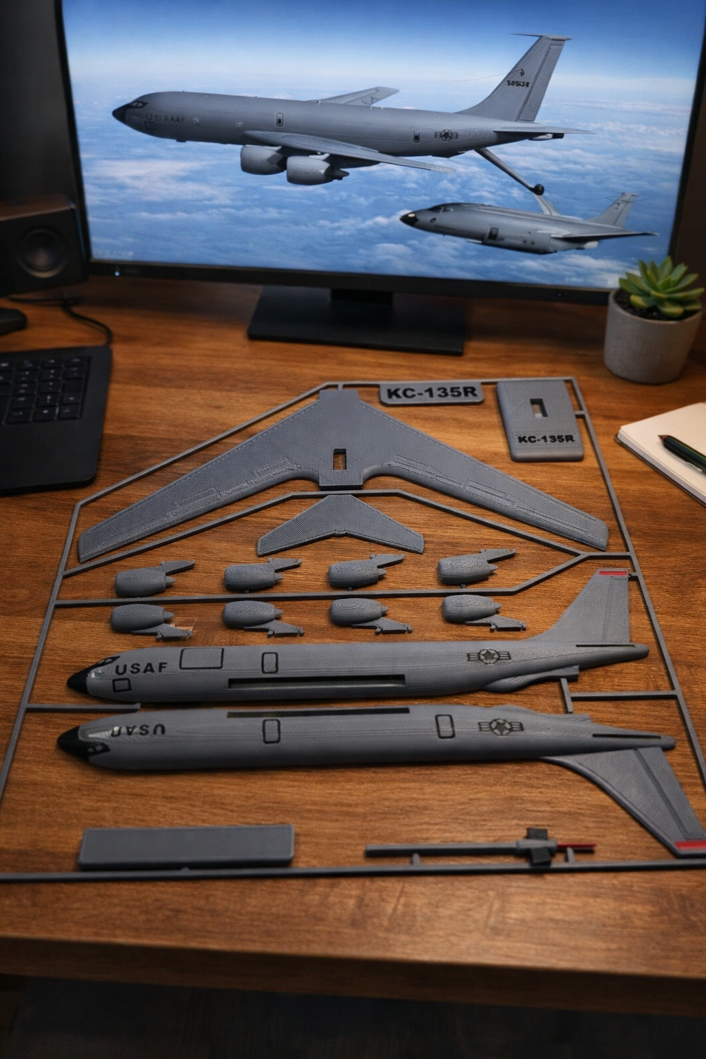 KC-135R Stratotanker 3D Printed Aircraft Model Kit – USAF Refueling Plane Build Kit