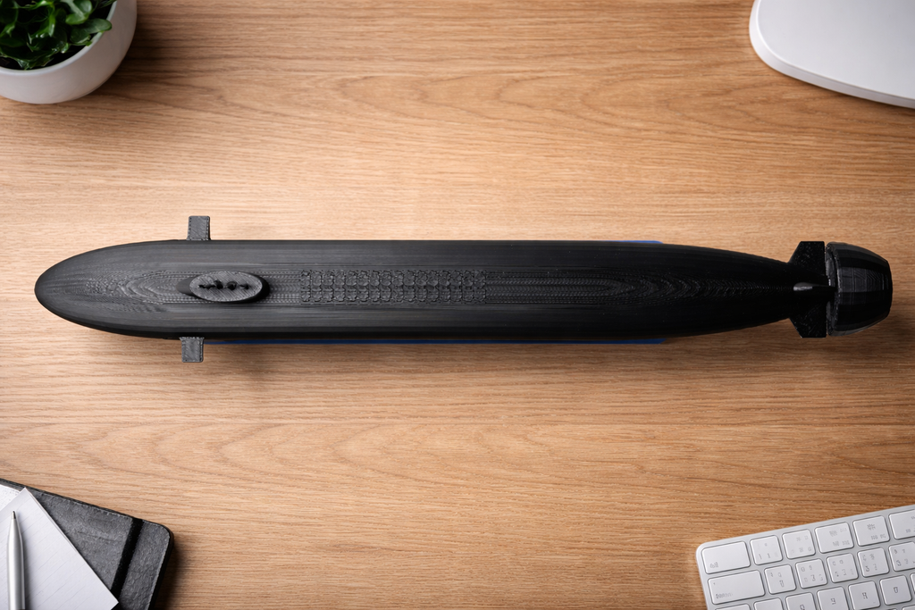 USS Seawolf Submarine 3D Printed Display Model – Military Naval Desk Display