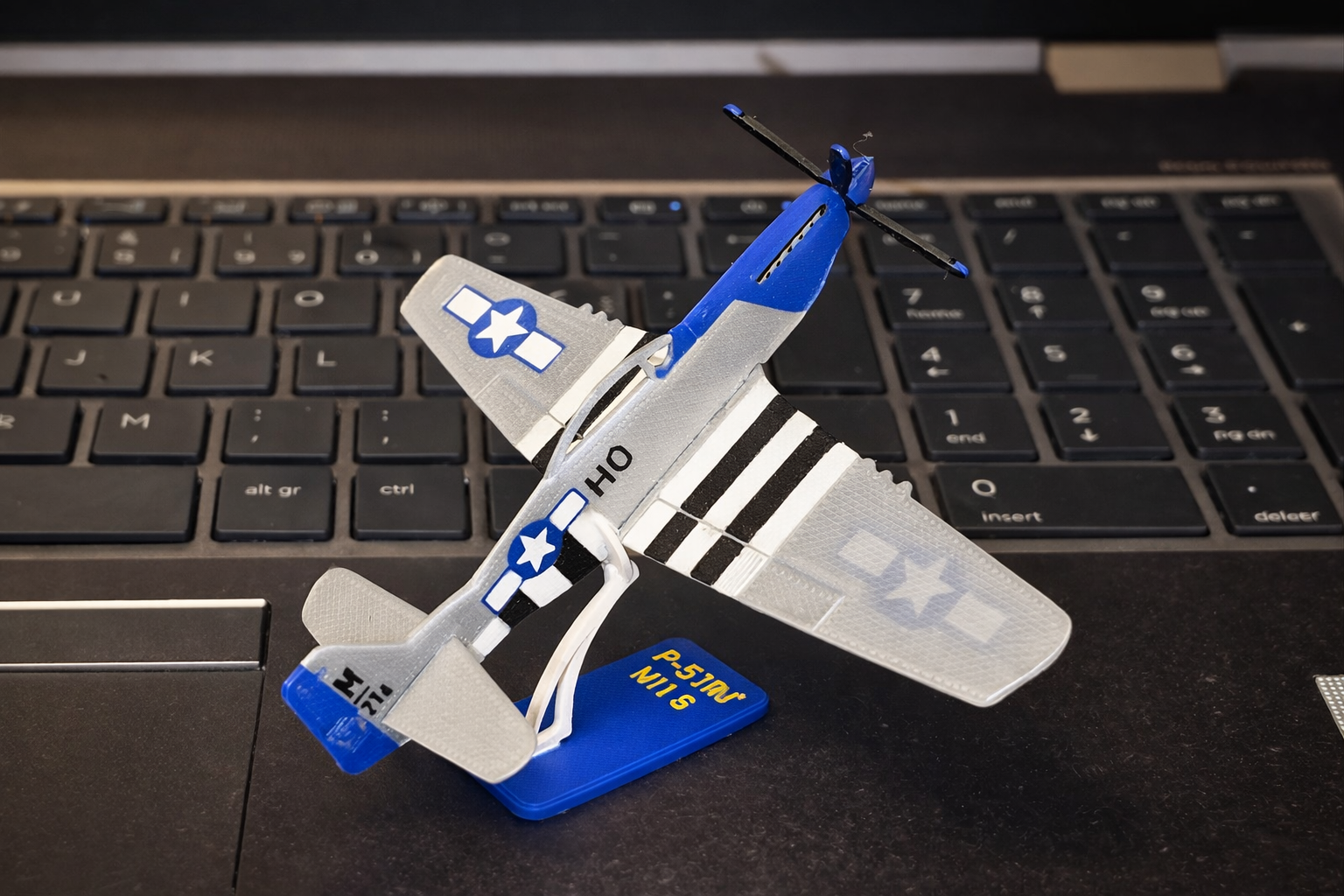 P-51 Mustang 3D Printed Aircraft Display Model