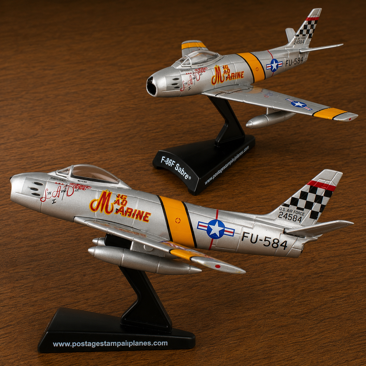F-86 Sabre “MiG Mad Marine” Die-Cast Aircraft Model – 1:110 Scale Display Jet