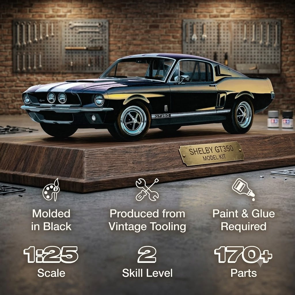 1967 Shelby GT-350 Model Kit – 1:25 Scale by AMT