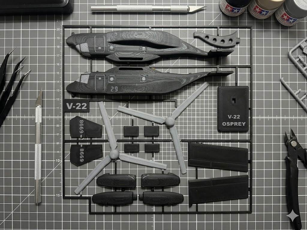V-22 Osprey 3D Printed Aircraft Model Kit – Military Tiltrotor Aircraft