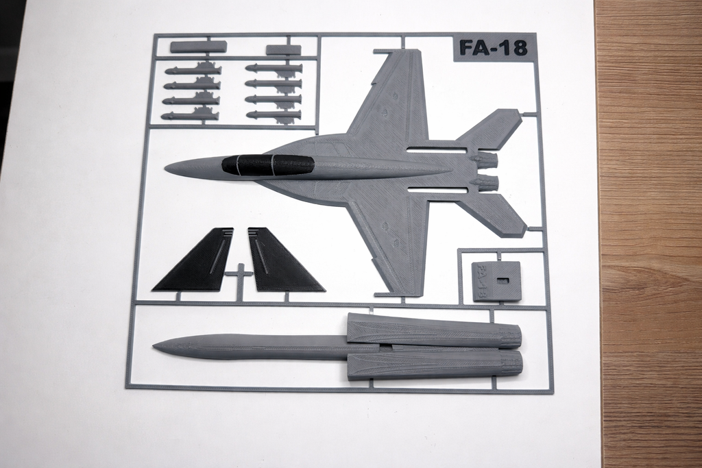 F/A-18 Fighter Jet 3D Printed Model Kit F/A-18 Fighter Jet 3D Printed Model Kit – Military Aircraft Desk Decor – Modern Aviation Display – Fighter Jet Model – Aviation Gift