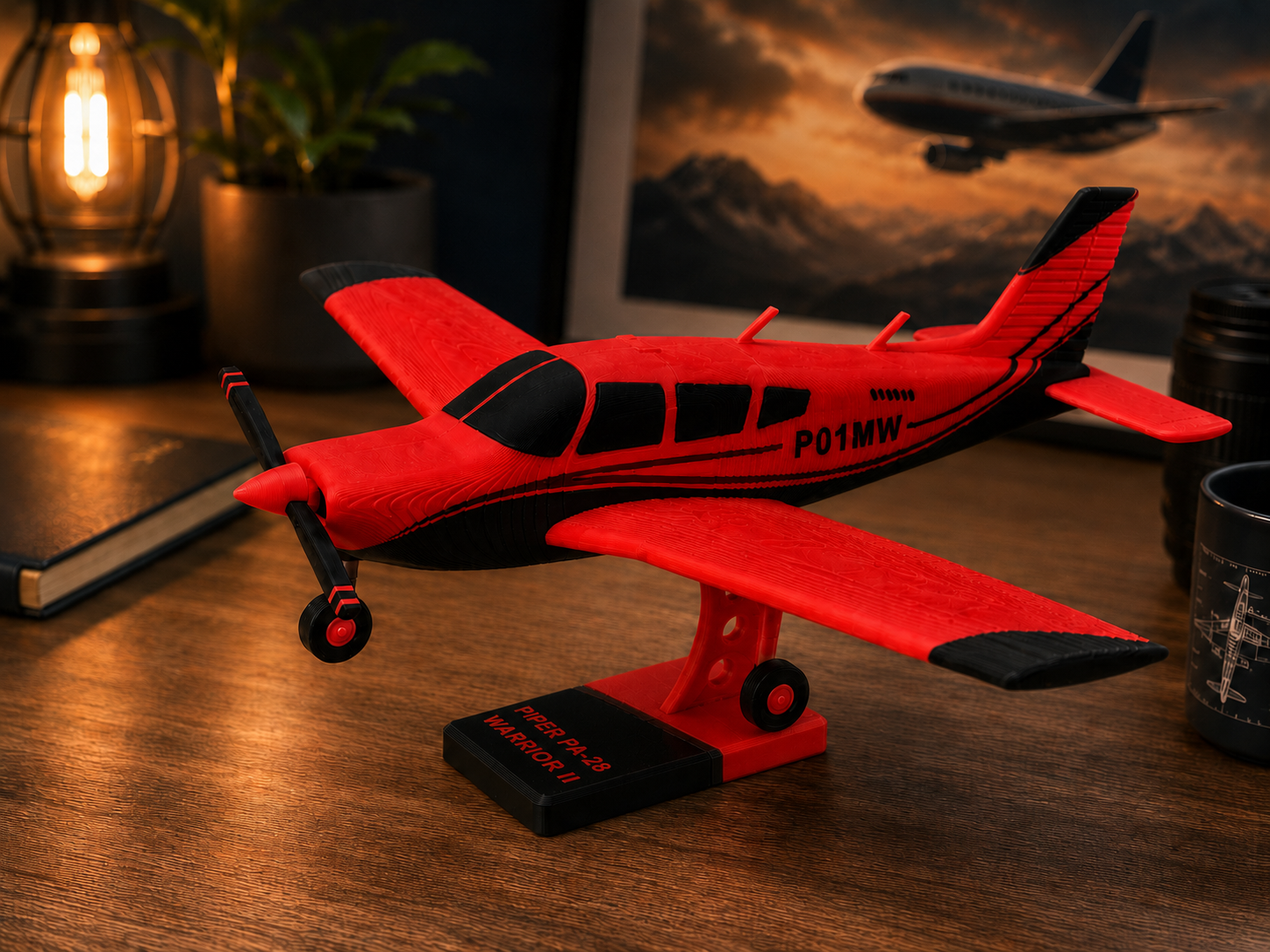 Piper PA-28 Warrior II 3D Printed Model Kit – Multiple Colors Available