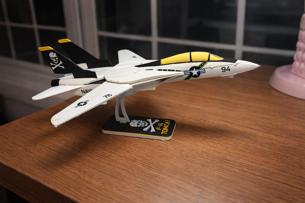 F-14 Tomcat 3D Printed Aircraft Model Kit – Classic Navy Fighter Jet Edition