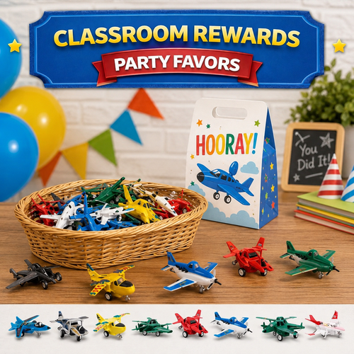 12 Pack Pull Back Airplane Toy Set – Fighter Jets, Helicopters & Aircraft