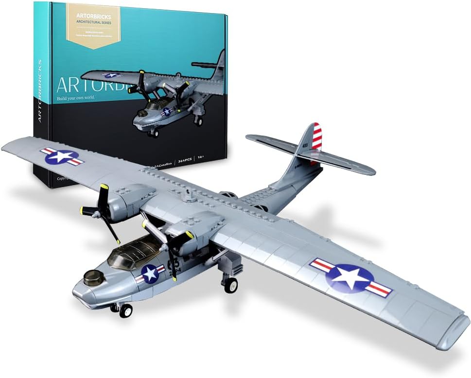 PBY-5A Catalina Military Aircraft Building Set – 364 Piece Model Ki