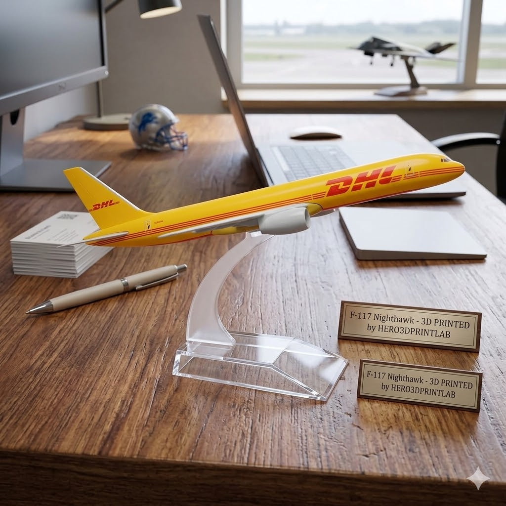 DHL Boeing 757 Die-Cast Aircraft Model – 1:400 Scale Cargo Airplane Display
