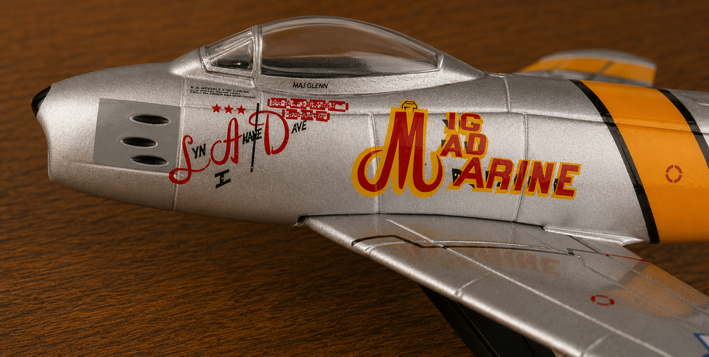F-86 Sabre “MiG Mad Marine” Die-Cast Aircraft Model – 1:110 Scale Display Jet