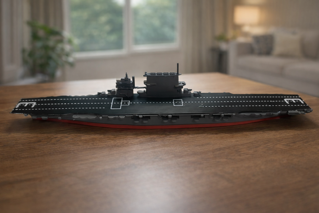 Saratoga Class Aircraft Carrier 3D Printed Display Model – Naval Warship Desk Decor
