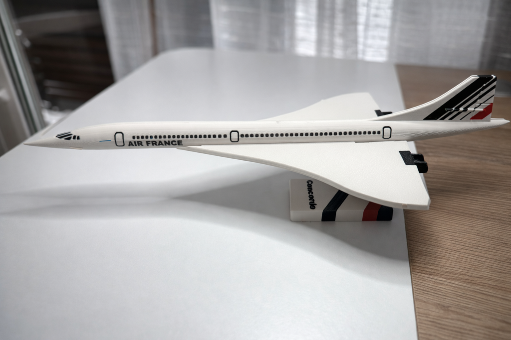 Concorde Supersonic Jet 3D Printed Aircraft Model Kit – Air France Edition