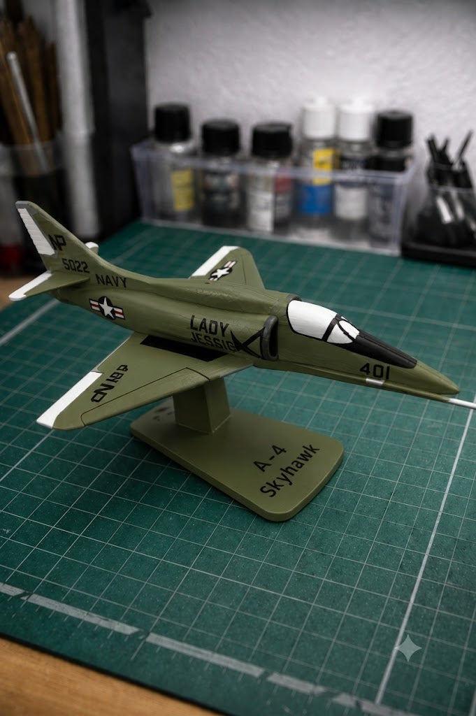 A-4 Skyhawk Loose Piece Display Model – 3D Printed Navy Jet Aircraft Decor