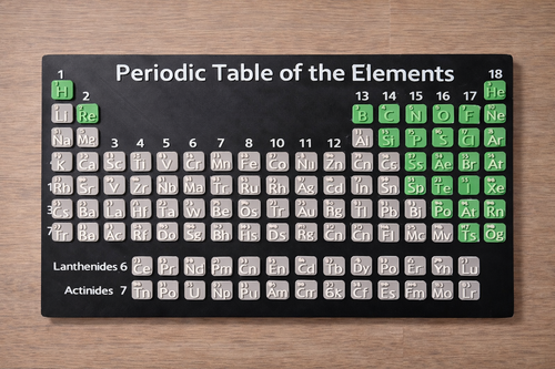 3D Printed Periodic Table Display | Science Desk Decor | Educational Element Wall Art