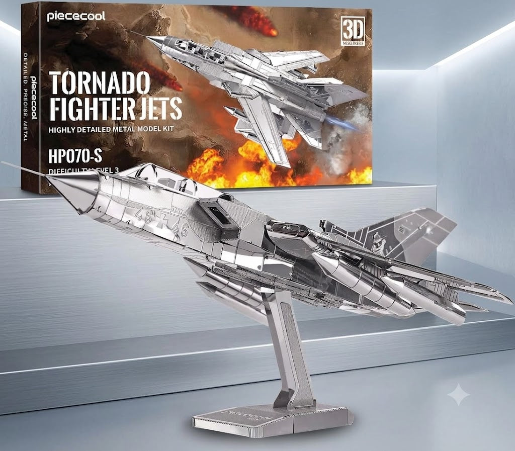 Piececool Tornado Fighter Jet 3D Metal Model Kit