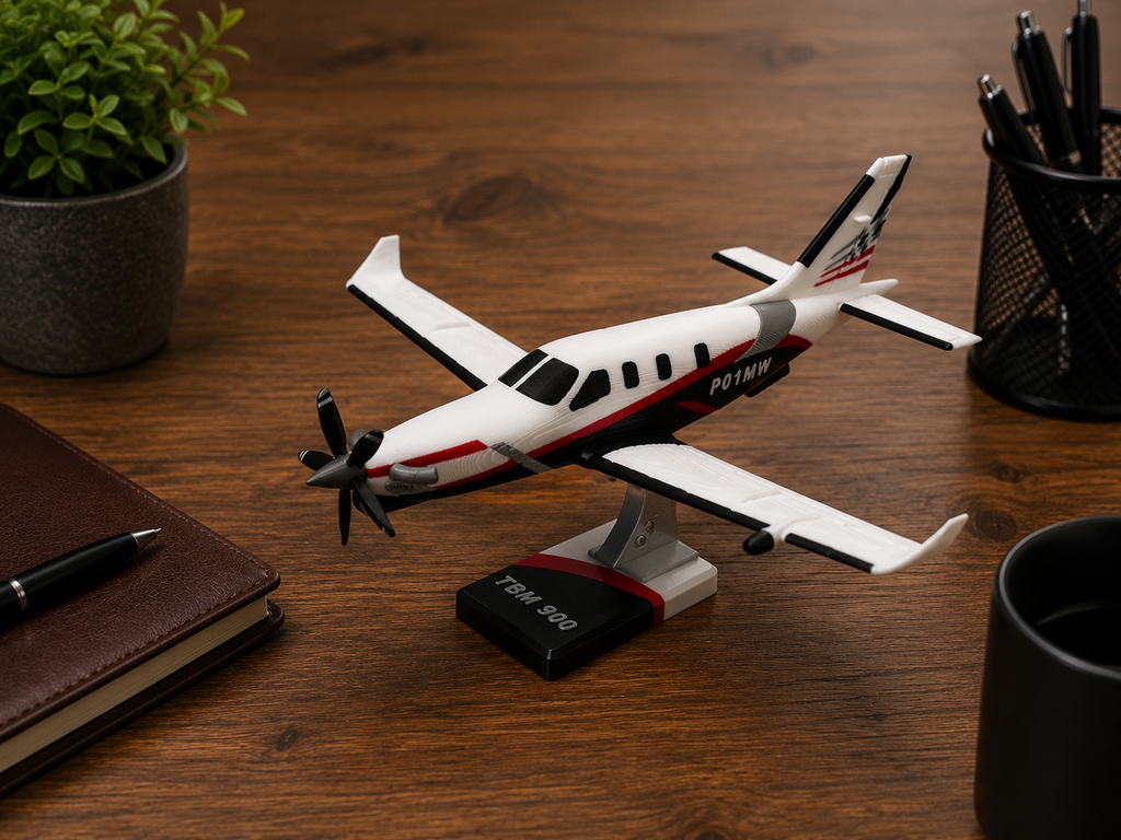 TBM 900 3D Printed Airplane Model Kit | Aviation Desk Decor