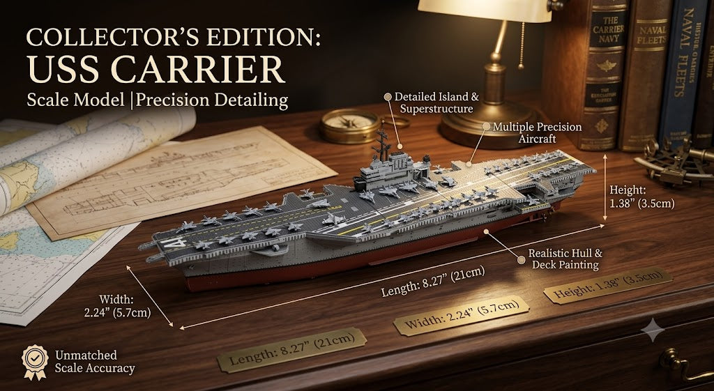 USS Midway Aircraft Carrier 3D Metal Model Kit – Premium Series