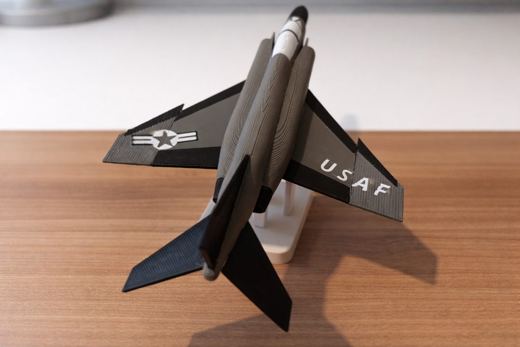 F-4 Phantom II USAF 3D Printed Aircraft Model – Loose Piece Fighter Jet Display