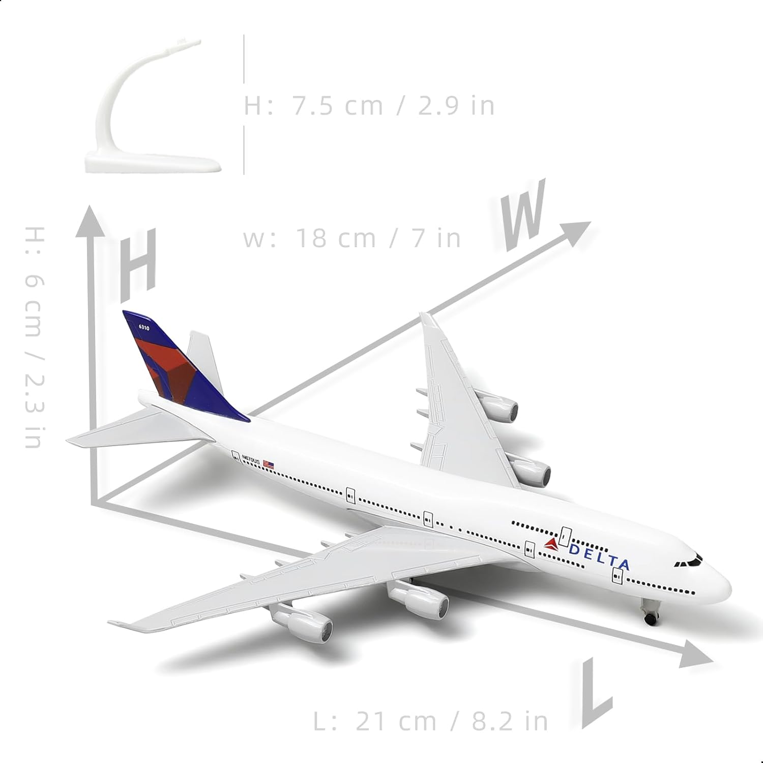 Delta Boeing 747 Die-Cast Aircraft Model – 1/300 Scale Display Plane