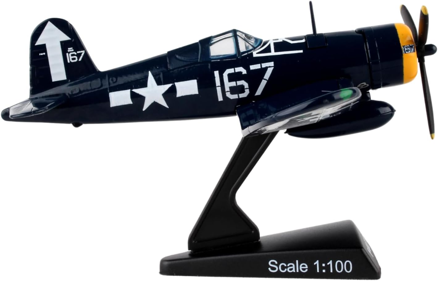 F4U Corsair Die-Cast Aircraft Model – 1/100 Scale WWII Navy Fighter Plane