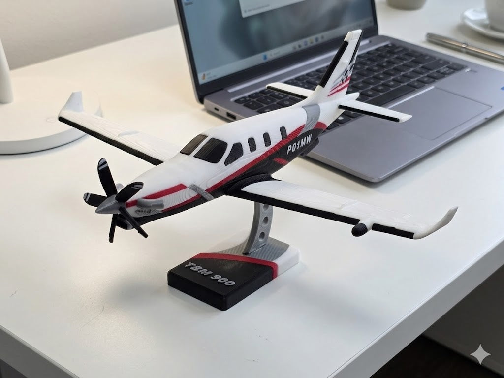 TBM 900 3D Printed Airplane Model Kit | Aviation Desk Decor