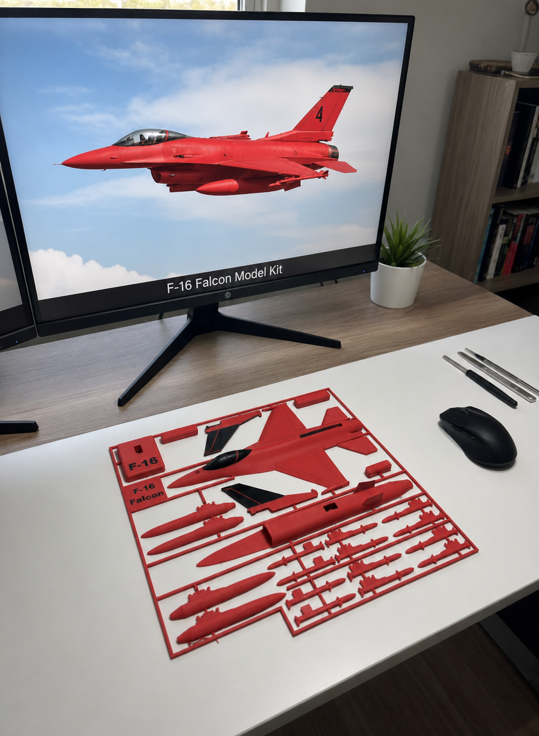 F-16 Falcon 3D Printed Model Kit F-16 Falcon 3D Printed Model Kit – Fighter Jet DIY Build – Military Aircraft Display – Aviation Desk Decor