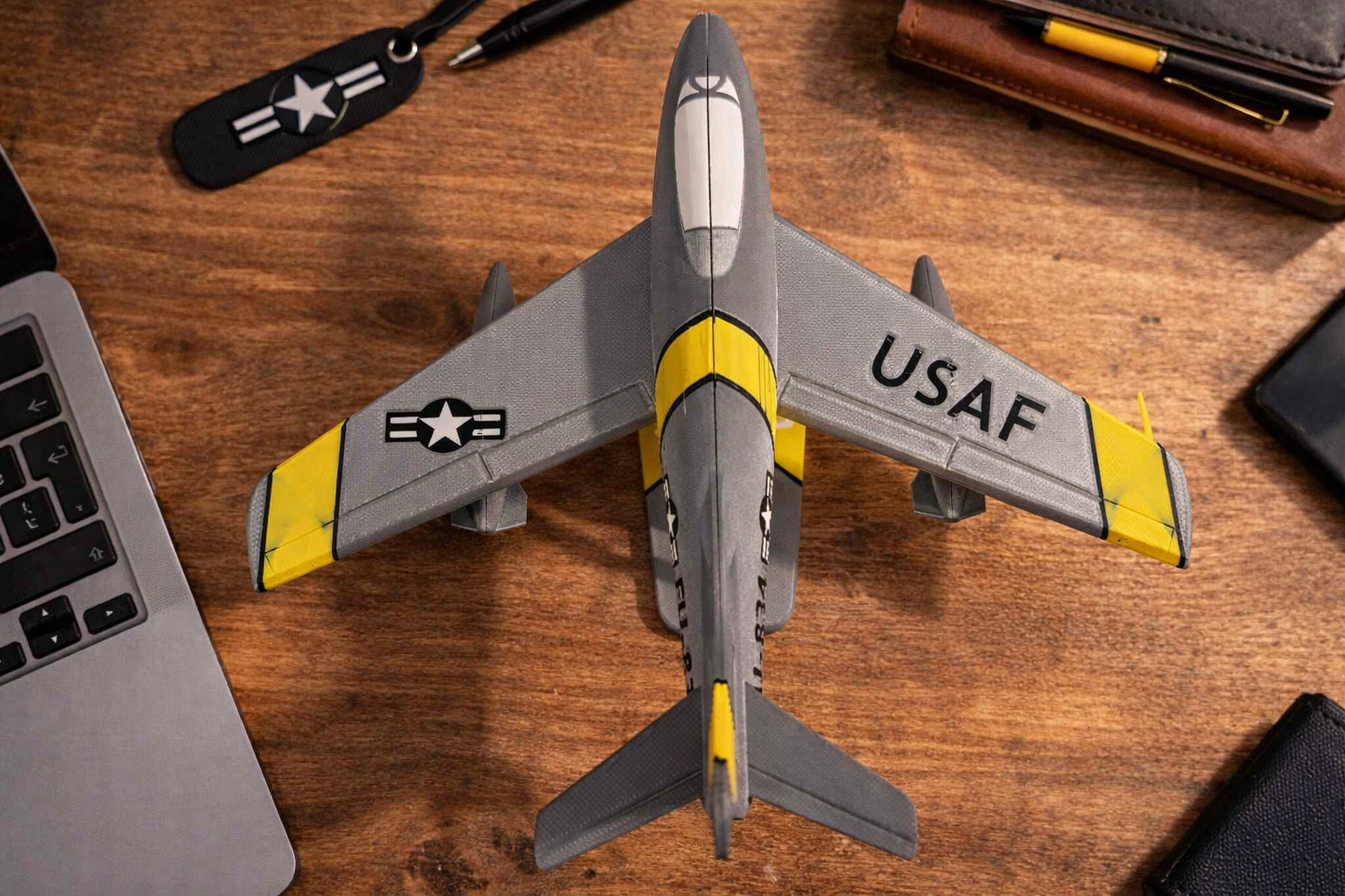 F-86 Sabre 3D Printed Aircraft Model Kit – Buildable Fighter Jet Desk Display