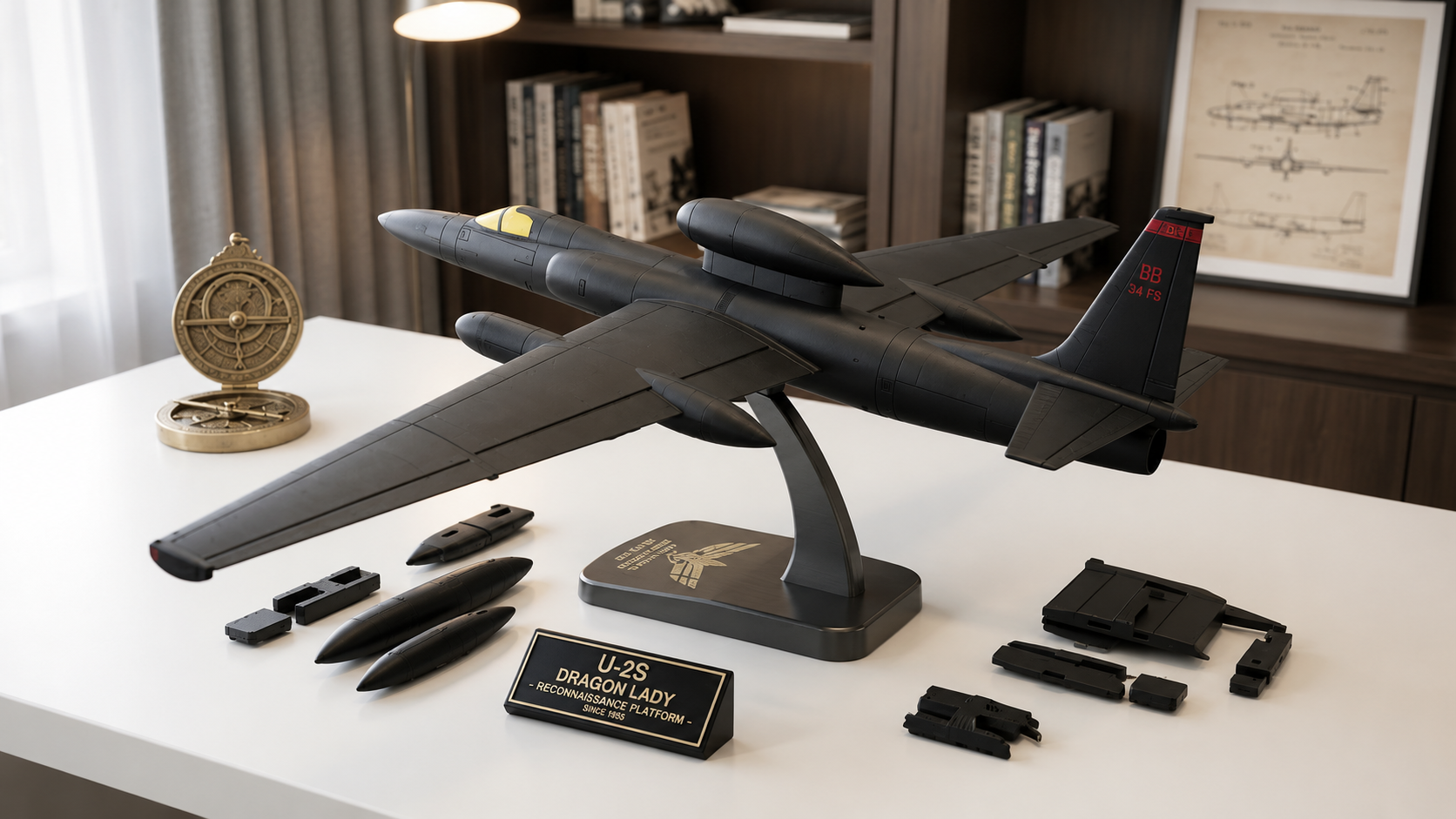U-2 Spy Plane 3D Printed Aircraft Model
