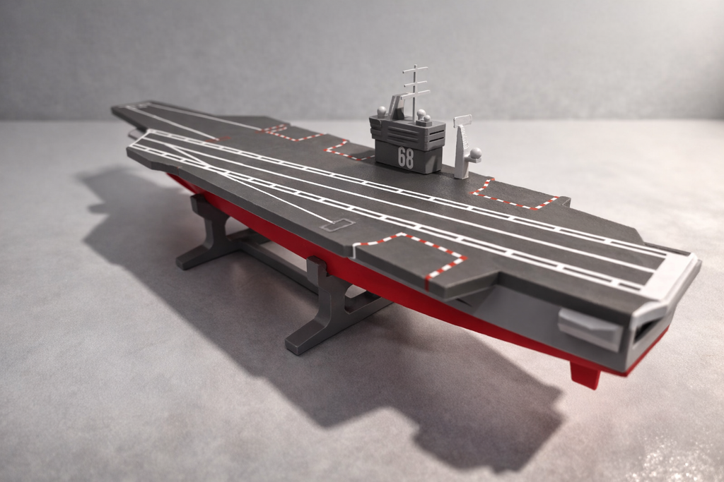 USS Nimitz CVN-68 Aircraft Carrier 3D Printed Build Kit – Navy Warship Model to Assemble