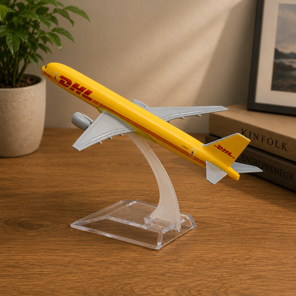 DHL Boeing 757 Die-Cast Aircraft Model – 1:400 Scale Cargo Airplane Display