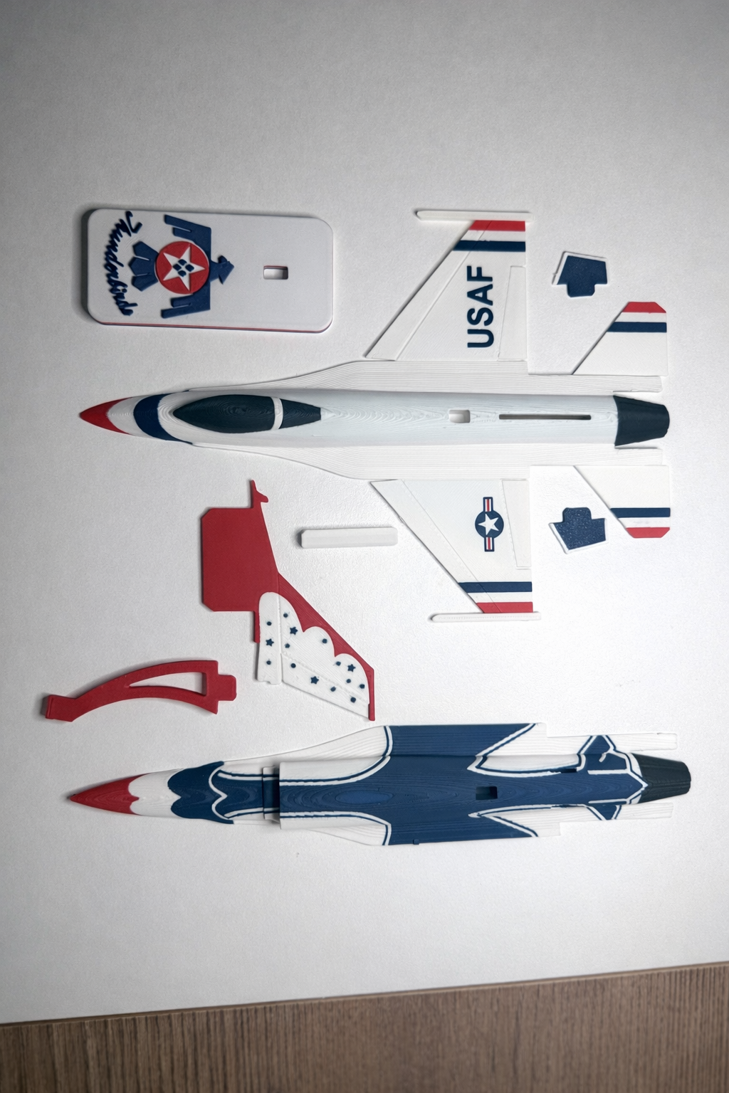 USAF Thunderbirds F-16 3D Printed Aircraft Model Kit – Air Demonstration Team Edition