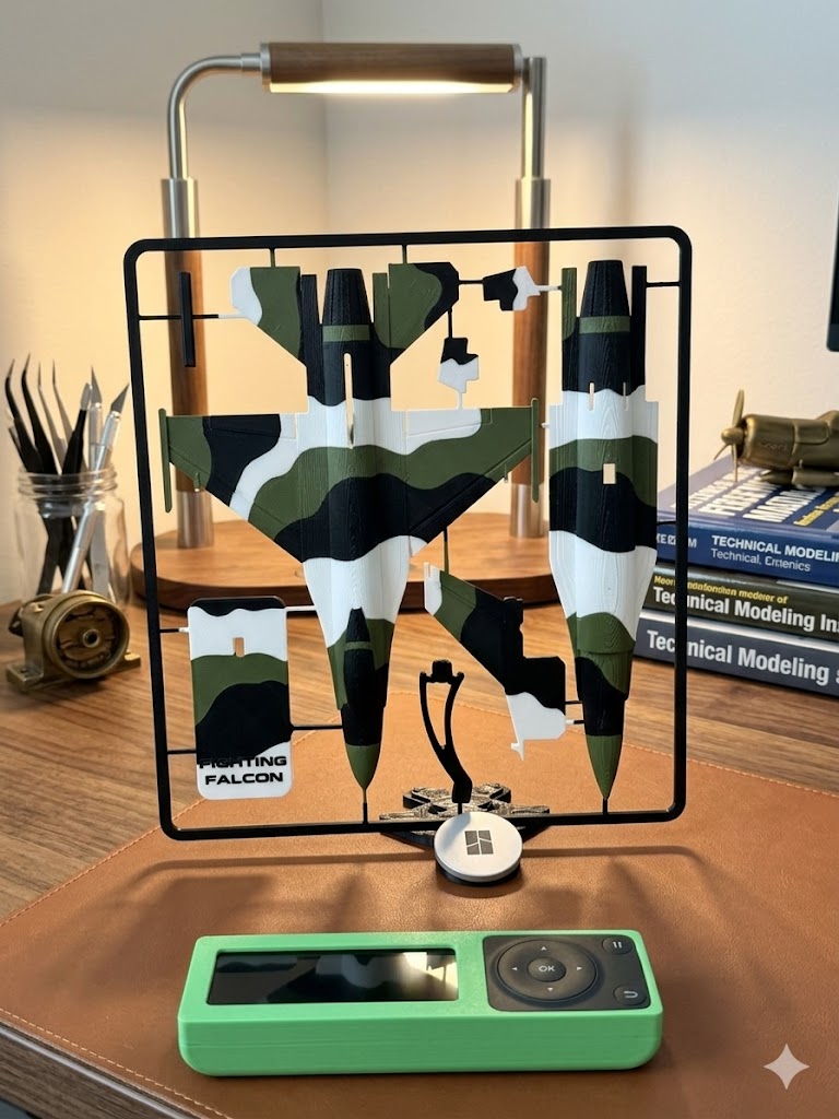 F-16 Fighting Falcon 3D Printed Aircraft Model – Army Green Edition