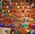 120PCS 3D Printed Mini Animal Fidget Toys – Random Articulated Bulk Pack