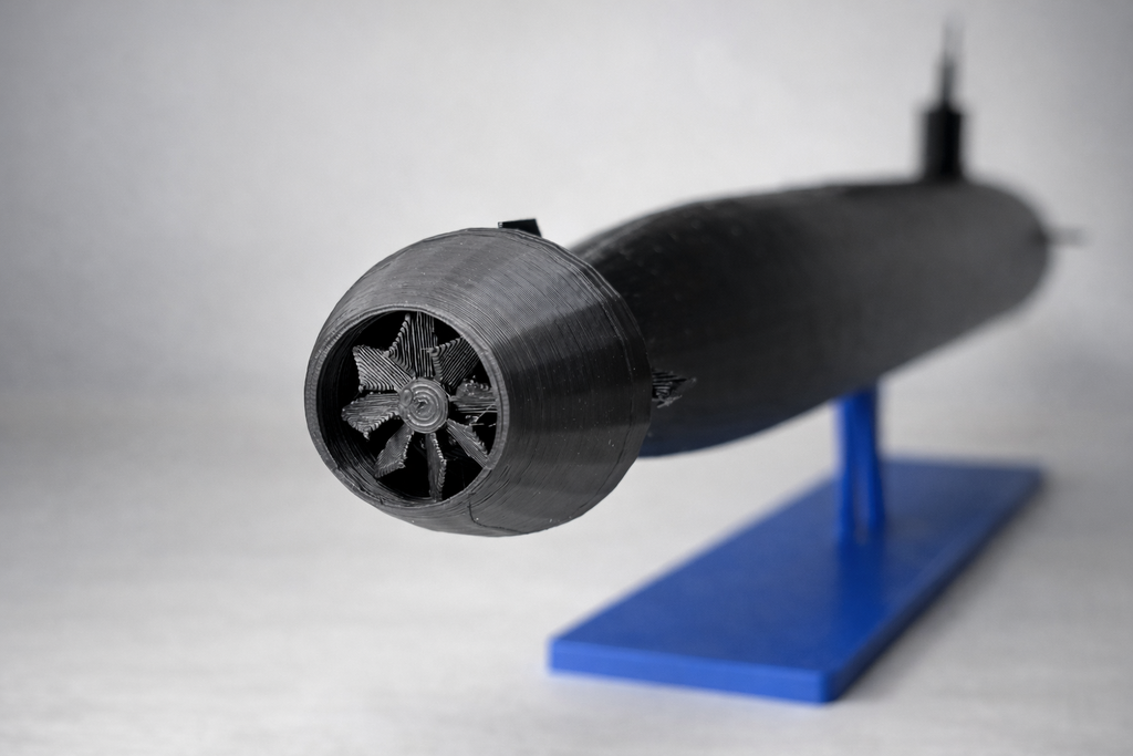 USS Seawolf Submarine 3D Printed Display Model – Military Naval Desk Display